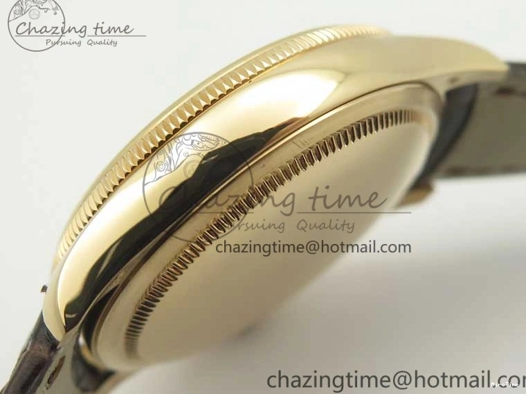 MiroTime 0123 Cellini Time 50509 RG MKF Best Edition White Dial Sticks Marker on Brown Leather Strap A3132 V SoftTouch 3405